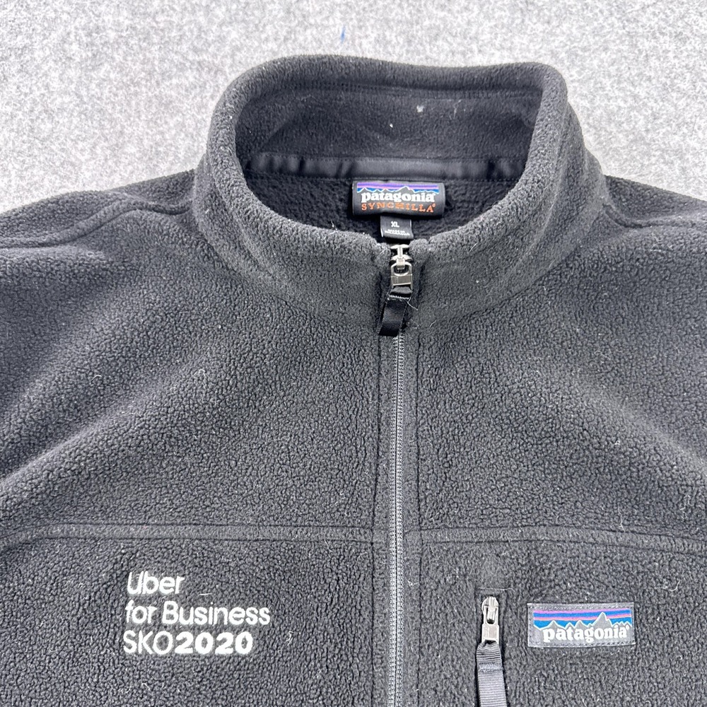 Patagonia Synchilla Fleece Vest Mens XL Black Worn Wear Uber Business 2020 - Picture 2 of 10